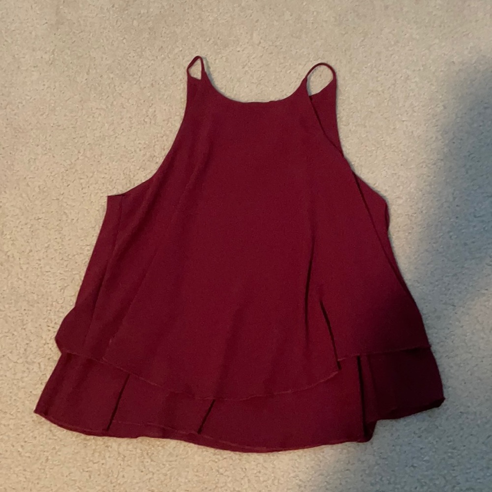 Maroon top